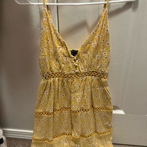 Forever 21 Mustard Floral Dress